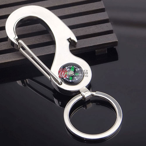 公司礼品商务钥匙链广告定制指南针钥匙扣